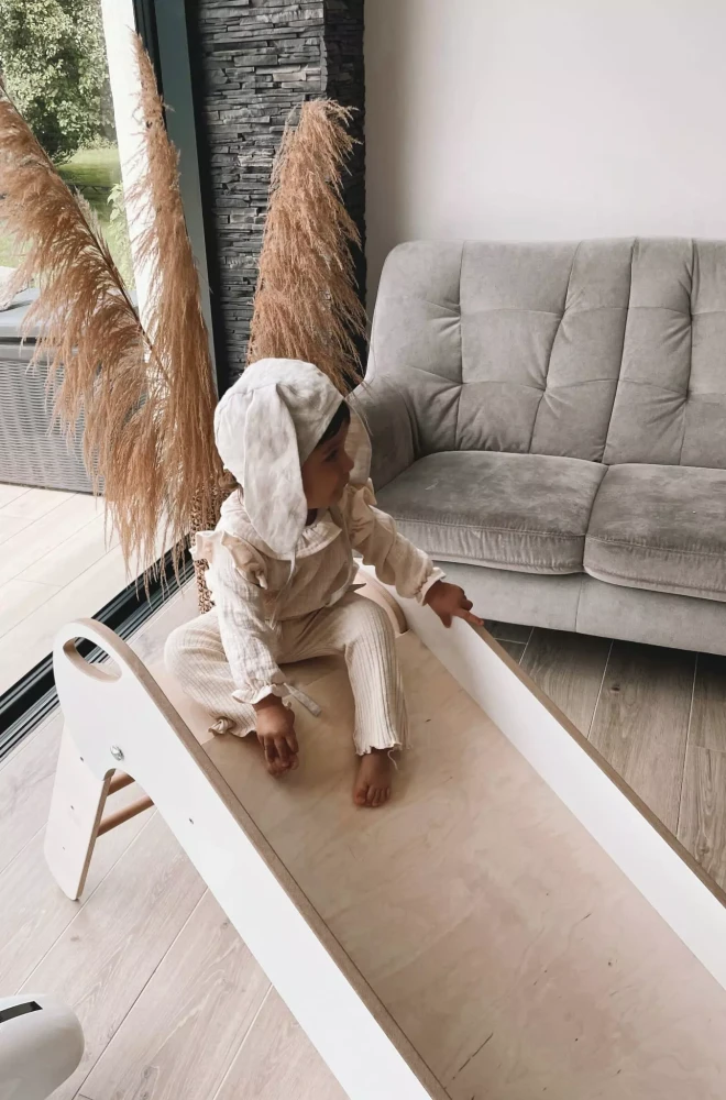 zjeżdżalnia drewniana składana babywood