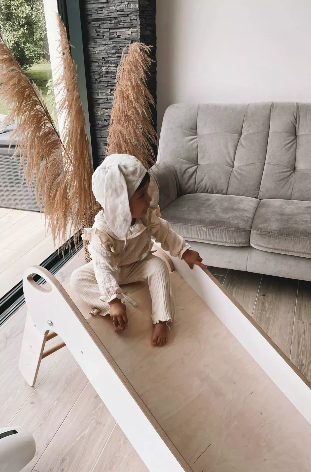 zjeżdżalnia drewniana składana babywood