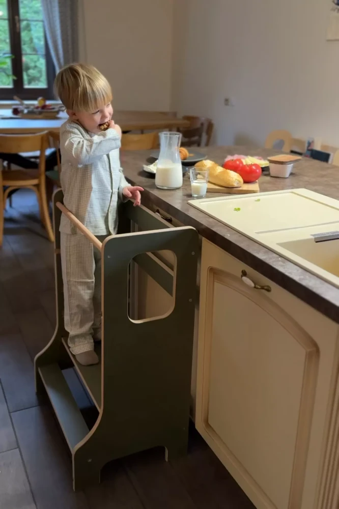 Kitchen helper SLIM M oliwkowy DOUBLE (1).webp