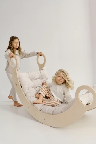 bujak XL naturalny + beżowa poduszka.webp